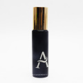 15ml frosted black roll on perfume bottle with wood cap RO-139S